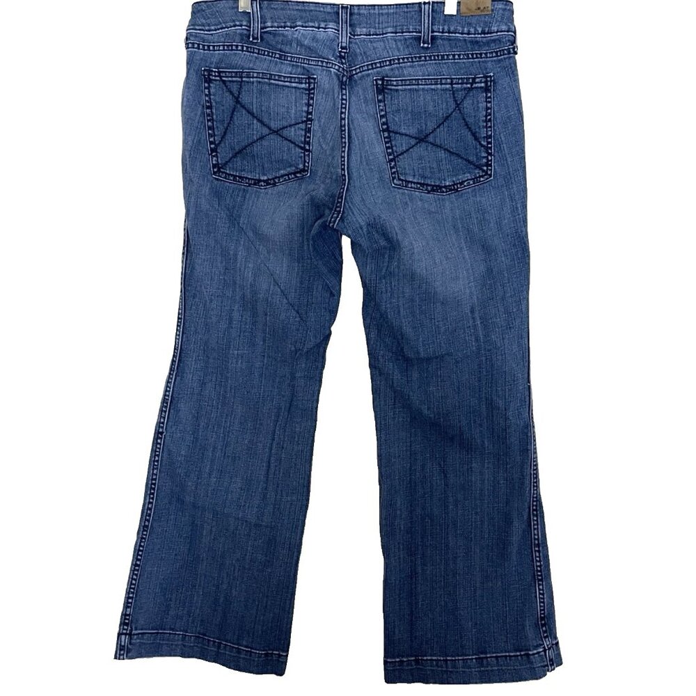 Ariat Denim Trouser Jeans Size 33 Short 33S Wide Leg Stretch - Picture 3 of 11